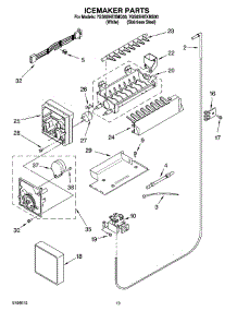 12 - Icemaker Parts, Parts Not Illustrated parts for Whirlpool Refrigerator 7GS6SHEXMS00 from AppliancePartsPros.com