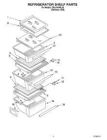 03 - Refrigerator Shelf Parts parts for Whirlpool Refrigerator ED5JHAXML00 from AppliancePartsPros.com