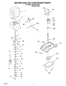 05 - Motor And Ice Container Parts parts for Whirlpool Refrigerator ED5JHAXML00 from AppliancePartsPros.com
