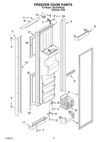 07 - Freezer Door Parts parts for Whirlpool Refrigerator ED5JHAXML00 from AppliancePartsPros.com