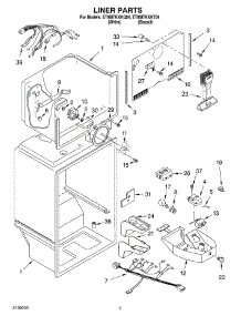 03 - Liner Parts parts for Whirlpool Refrigerator ET8MTKXKQ04 from AppliancePartsPros.com