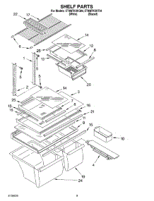 05 - Shelf Parts, Optional Parts parts for Whirlpool Refrigerator ET8MTKXKQ04 from AppliancePartsPros.com
