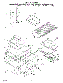 03 - Shelf Parts parts for Whirlpool Refrigerator GR2SHTXKB03 from AppliancePartsPros.com
