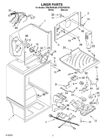 03 - Liner Parts parts for Whirlpool Refrigerator ET8LFKXKQ03 from AppliancePartsPros.com
