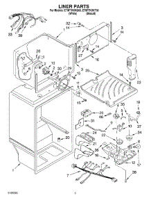 03 - Liner Parts parts for Whirlpool Refrigerator ET9FTKXKT03 from AppliancePartsPros.com