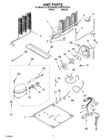 04 - Unit Parts parts for Whirlpool Refrigerator ET9FTKXKT03 from AppliancePartsPros.com