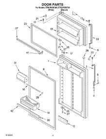 02 - Door Parts parts for Whirlpool Refrigerator ET8LFKXKT03 from AppliancePartsPros.com