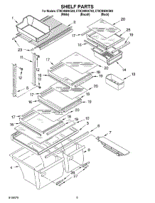 05 - Shelf Parts parts for Whirlpool Refrigerator ET8CHMXKQ03 from AppliancePartsPros.com
