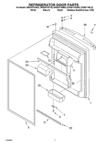 04 - Refrigerator Door Parts parts for Whirlpool Refrigerator GR2SHTXKS03 from AppliancePartsPros.com