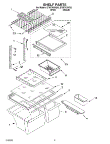 05 - Shelf Parts, Optional Parts (Not Included) parts for Whirlpool Refrigerator ET9FTKXKQ03 from AppliancePartsPros.com