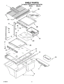 05 - Shelf Parts, Optional Parts parts for Whirlpool Refrigerator ET8FTKXKT03 from AppliancePartsPros.com