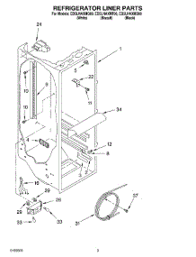 02 - Refrigerator Liner Parts parts for Whirlpool Refrigerator ED5LHAXMB00 from AppliancePartsPros.com