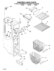 04 - Freezer Liner Parts parts for Whirlpool Refrigerator ED5LHAXMB00 from AppliancePartsPros.com