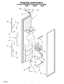 07 - Freezer Door Parts parts for Whirlpool Refrigerator ED5LHAXMB00 from AppliancePartsPros.com