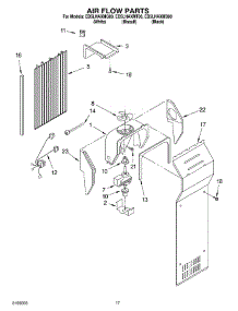 10 - Air Flow Parts parts for Whirlpool Refrigerator ED5LHAXMB00 from AppliancePartsPros.com