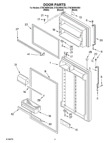 02 - Door Parts parts for Whirlpool Refrigerator ET8CHMXKT03 from AppliancePartsPros.com