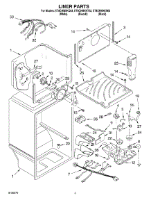 03 - Liner Parts parts for Whirlpool Refrigerator ET8CHMXKT03 from AppliancePartsPros.com