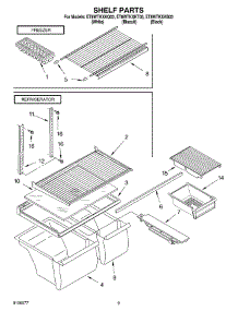 05 - Shelf Parts, Optional Parts parts for Whirlpool Refrigerator ET8WTKXKB03 from AppliancePartsPros.com