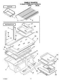 06 - Shelf Parts, Optional Parts parts for Whirlpool Refrigerator ET8RHMXKQ03 from AppliancePartsPros.com