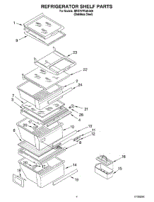03 - Refrigerator Shelf Parts parts for Whirlpool Refrigerator BRS70YRANA00 from AppliancePartsPros.com