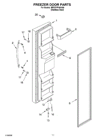 07 - Freezer Door Parts parts for Whirlpool Refrigerator BRS70YRANA00 from AppliancePartsPros.com