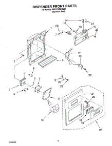 08 - Dispenser Front Parts parts for Whirlpool Refrigerator BRS70YRANA00 from AppliancePartsPros.com