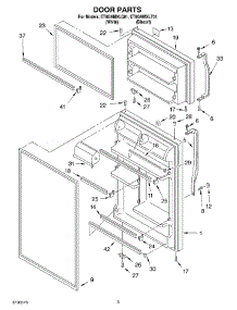 02 - Door Parts parts for Whirlpool Refrigerator ET8GHMXLT01 from AppliancePartsPros.com