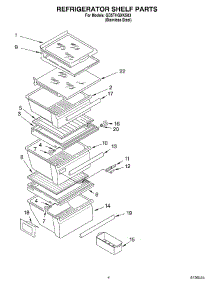 03 - Refrigerator Shelf Parts parts for Whirlpool Refrigerator GD5THGXKS03 from AppliancePartsPros.com