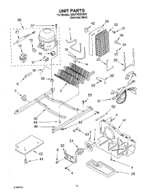 09 - Unit Parts parts for Whirlpool Refrigerator GD5THGXKS03 from AppliancePartsPros.com