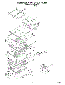 03 - Refrigerator Shelf Parts parts for Whirlpool Refrigerator BRS70BBANA00 from AppliancePartsPros.com