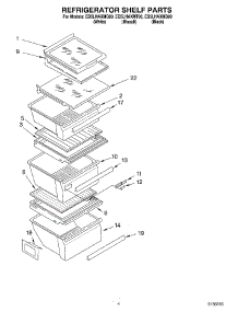 03 - Refrigerator Shelf Parts parts for Whirlpool Refrigerator ED5LHAXMT00 from AppliancePartsPros.com