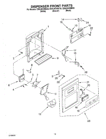 08 - Dispenser Front Parts parts for Whirlpool Refrigerator ED5LHAXMT00 from AppliancePartsPros.com