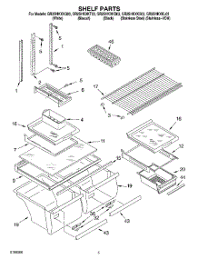 03 - Shelf Parts parts for Whirlpool Refrigerator GR2SHKXKB03 from AppliancePartsPros.com