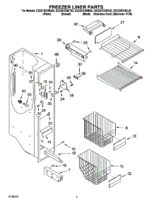 04 - Freezer Liner Parts parts for Whirlpool Refrigerator GS2SHEXMT00 from AppliancePartsPros.com