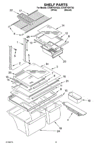 05 - Shelf Parts, Optional Parts parts for Whirlpool Refrigerator ET8MTKXKT03 from AppliancePartsPros.com