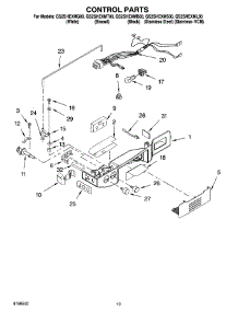11 - Control Parts parts for Whirlpool Refrigerator GS2SHEXMT00 from AppliancePartsPros.com