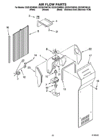 12 - Air Flow Parts, Parts Not Illustrated parts for Whirlpool Refrigerator GS2SHEXMQ00 from AppliancePartsPros.com