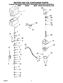 05 - Motor And Ice Container Parts parts for Whirlpool Refrigerator GS2SHEXMS00 from AppliancePartsPros.com