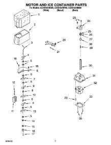 05 - Motor And Ice Container Parts parts for Whirlpool Refrigerator GD2SHAXMB00 from AppliancePartsPros.com