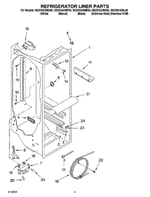 02 - Refrigerator Liner Parts parts for Whirlpool Refrigerator GS2SHAXMT00 from AppliancePartsPros.com