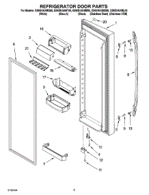 06 - Refrigerator Door Parts parts for Whirlpool Refrigerator GS6SHAXMB00 from AppliancePartsPros.com