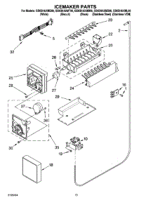 12 - Icemaker Parts, Optional Parts parts for Whirlpool Refrigerator GS6SHAXMB00 from AppliancePartsPros.com