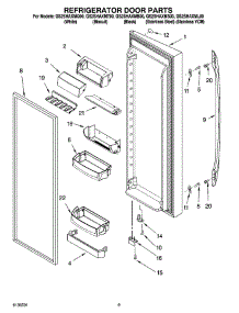 06 - Refrigerator Door Parts parts for Whirlpool Refrigerator GS2SHAXMB00 from AppliancePartsPros.com