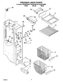 04 - Freezer Liner Parts parts for Whirlpool Refrigerator GD5SHAXMT00 from AppliancePartsPros.com