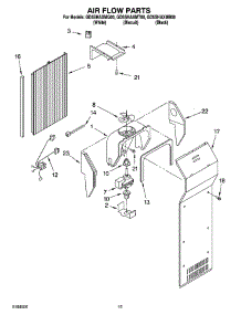 09 - Air Flow Parts parts for Whirlpool Refrigerator GD5SHAXMT00 from AppliancePartsPros.com