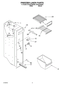 04 - Freezer Liner Parts parts for Whirlpool Refrigerator ED5NHGXMQ00 from AppliancePartsPros.com