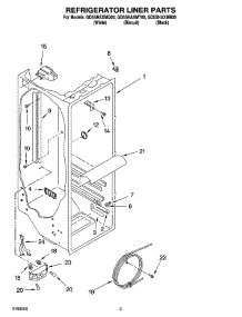 02 - Refrigerator Liner Parts parts for Whirlpool Refrigerator GD5SHAXMQ00 from AppliancePartsPros.com