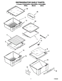03 - Refrigerator Shelf Parts parts for Whirlpool Refrigerator GD2SHAXMT00 from AppliancePartsPros.com