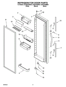 06 - Refrigerator Door Parts parts for Whirlpool Refrigerator GD2SHAXMT00 from AppliancePartsPros.com