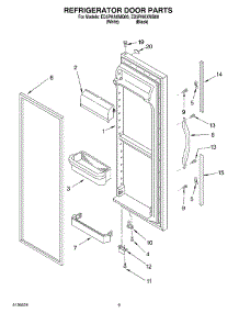 06 - Refrigerator Door Parts parts for Whirlpool Refrigerator ED5PHAXMB00 from AppliancePartsPros.com
